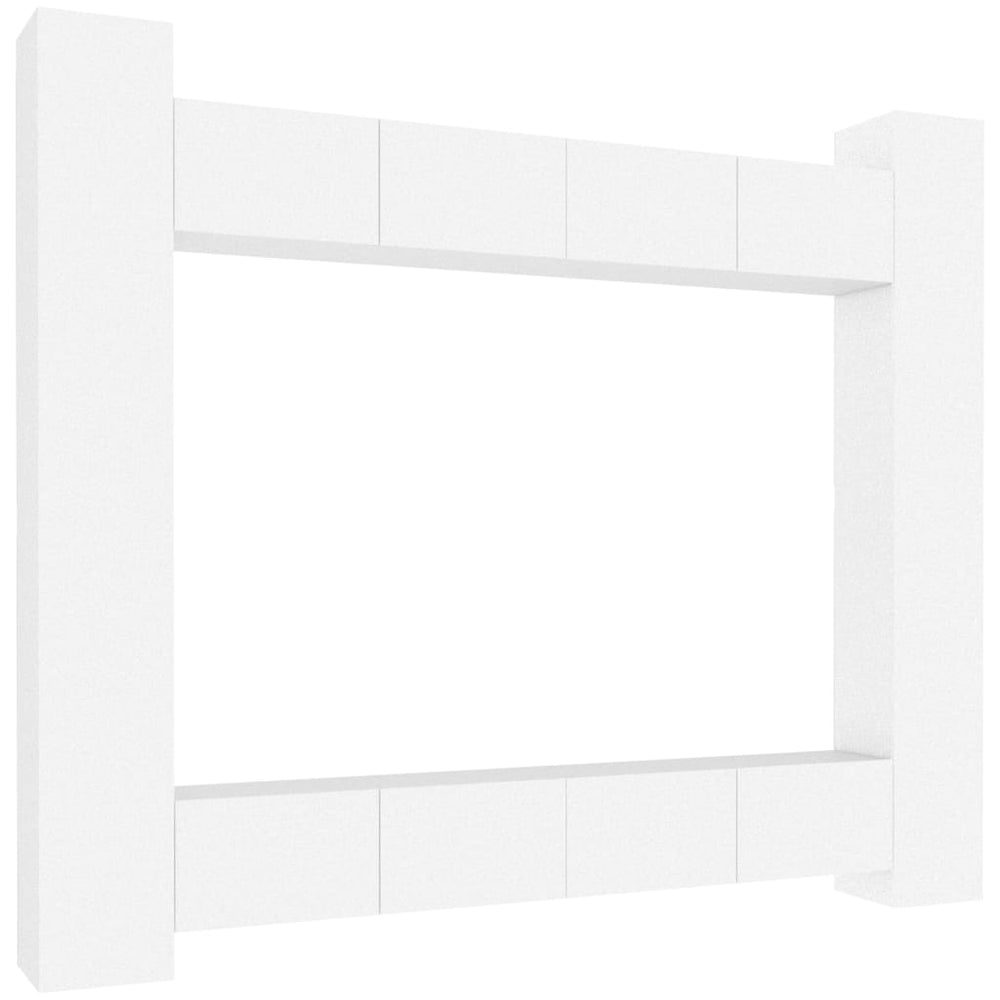 8-tlg. TV-Schrank-Set Weiß Holzwerkstoff