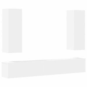5-tlg. TV-Schrank-Set Weiß Holzwerkstoff
