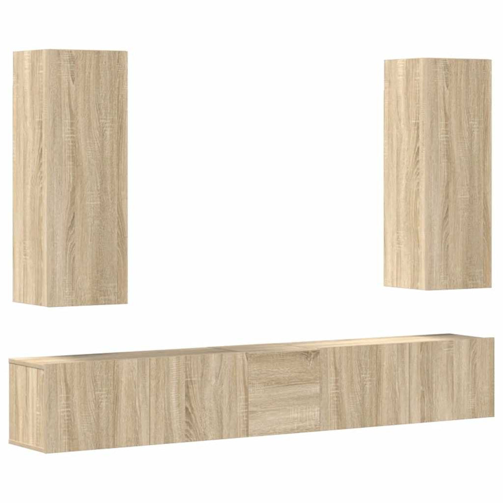 5-tlg. TV-Schrank-Set Sonoma-Eiche Holzwerkstoff