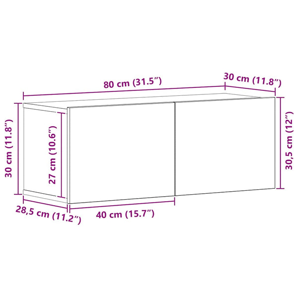 7-tlg. TV-Schrank-Set Weiß Holzwerkstoff