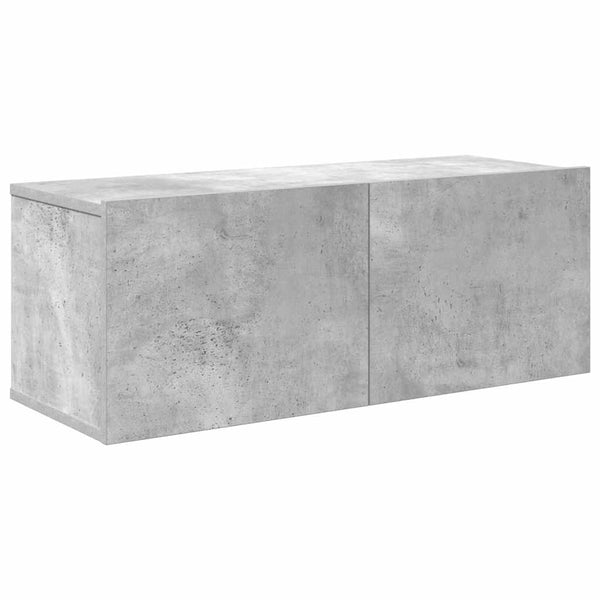7-tlg. TV-Schrank-Set Betongrau Holzwerkstoff