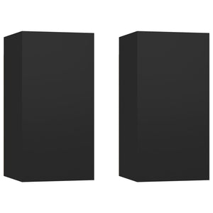 4-tlg. TV-Schrank-Set Schwarz Holzwerkstoff