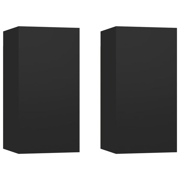 4-tlg. TV-Schrank-Set Schwarz Holzwerkstoff