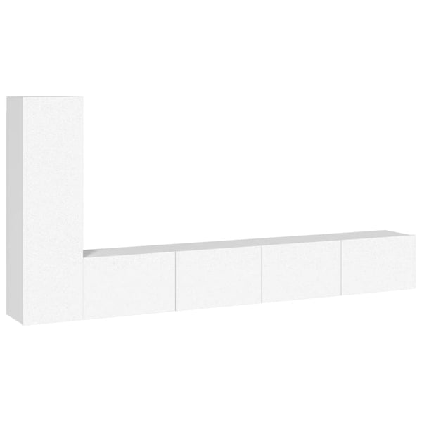3-tlg. TV-Schrank-Set Weiß Holzwerkstoff