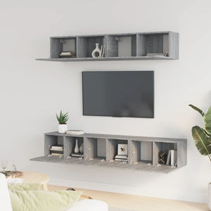 5-tlg. TV-Schrank-Set Grau Sonoma Holzwerkstoff