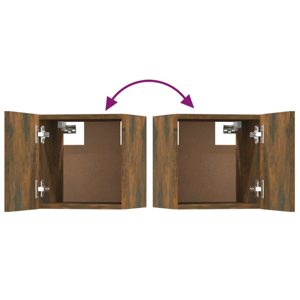 5-tlg. TV-Schrank-Set Räuchereiche Holzwerkstoff