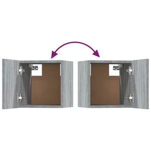 5-tlg. TV-Schrank-Set Grau Sonoma Holzwerkstoff