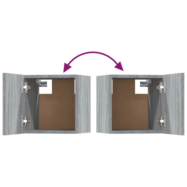 5-tlg. TV-Schrank-Set Grau Sonoma Holzwerkstoff