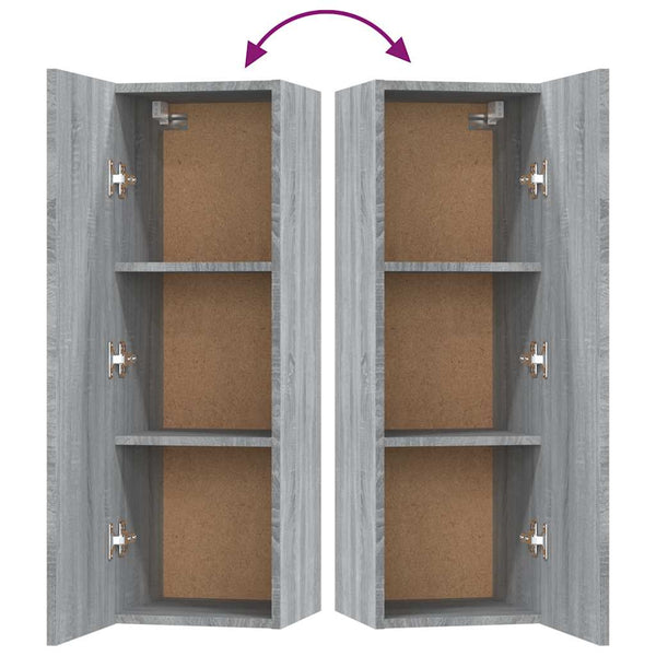 5-tlg. TV-Schrank-Set Grau Sonoma Holzwerkstoff
