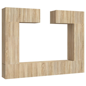 6-tlg. TV-Schrank-Set Sonoma-Eiche Holzwerkstoff