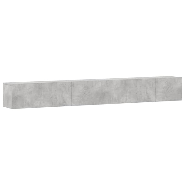 3-tlg. TV-Schrank-Set Betongrau Holzwerkstoff