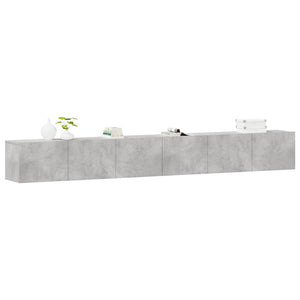3-tlg. TV-Schrank-Set Betongrau Holzwerkstoff