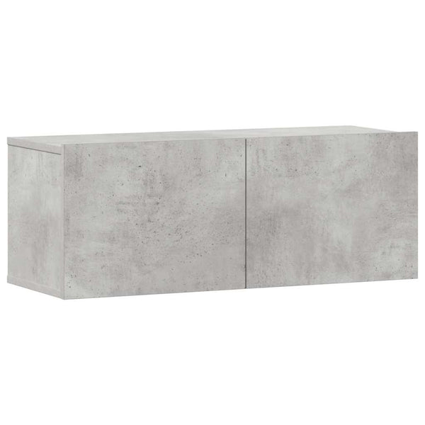 3-tlg. TV-Schrank-Set Betongrau Holzwerkstoff