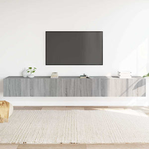 3-tlg. TV-Schrank-Set Grau Sonoma Holzwerkstoff