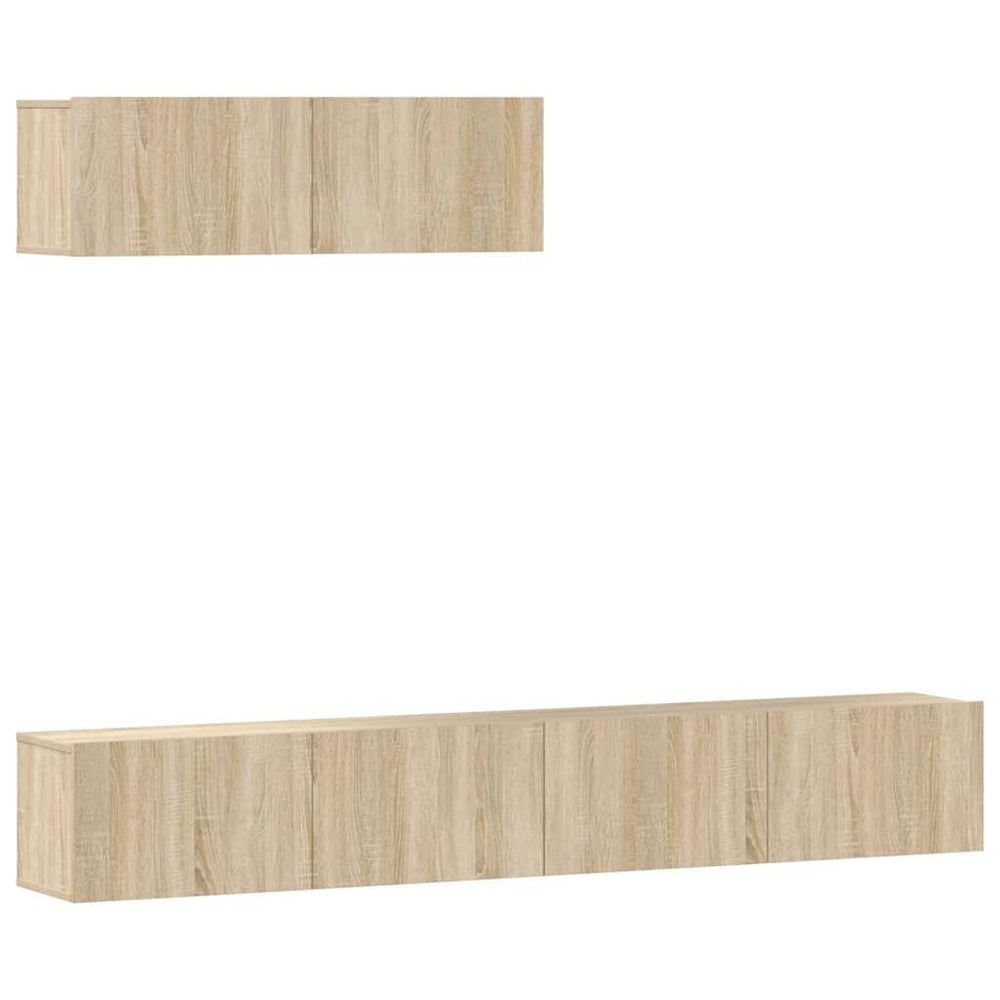 3-tlg. TV-Schrank-Set Sonoma-Eiche Holzwerkstoff