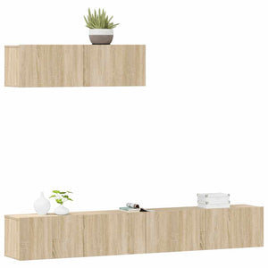 3-tlg. TV-Schrank-Set Sonoma-Eiche Holzwerkstoff
