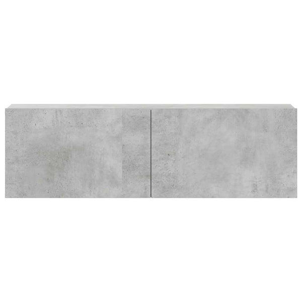 3-tlg. TV-Schrank-Set Betongrau Holzwerkstoff