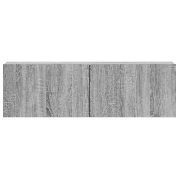 3-tlg. TV-Schrank-Set Grau Sonoma Holzwerkstoff