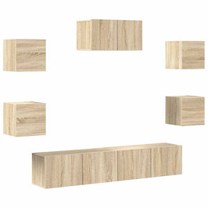 7-tlg. TV-Schrank-Set Sonoma-Eiche Holzwerkstoff