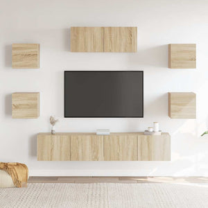 7-tlg. TV-Schrank-Set Sonoma-Eiche Holzwerkstoff