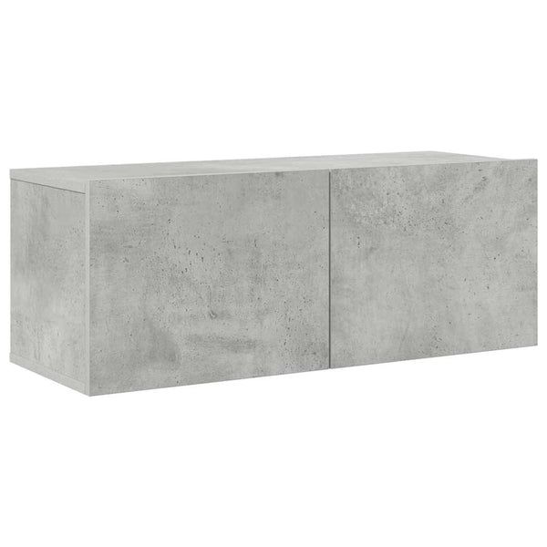 7-tlg. TV-Schrank-Set Betongrau Holzwerkstoff