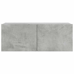 7-tlg. TV-Schrank-Set Betongrau Holzwerkstoff