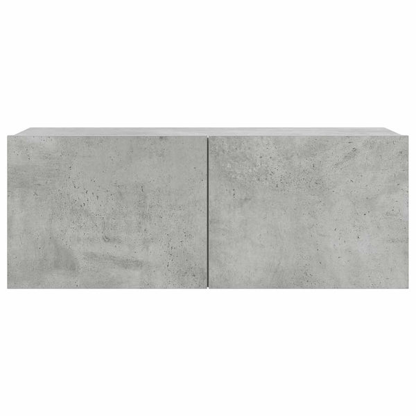 7-tlg. TV-Schrank-Set Betongrau Holzwerkstoff
