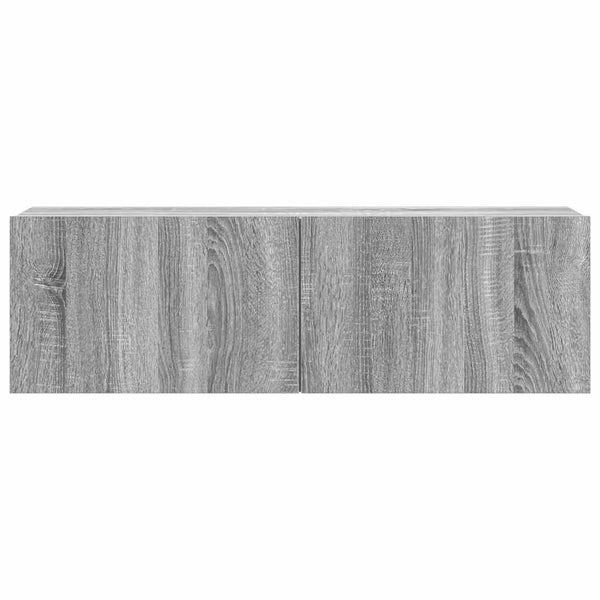 7-tlg. TV-Schrank-Set Grau Sonoma Holzwerkstoff