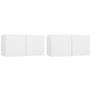 4-tlg. TV-Schrank-Set Weiß Holzwerkstoff