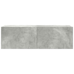 7-tlg. TV-Schrank-Set Betongrau Holzwerkstoff