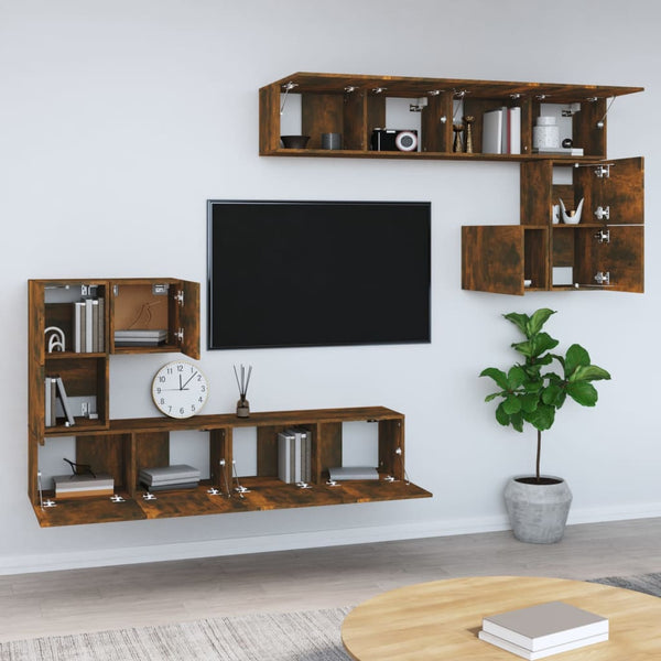 TV-Wandschrank Räuchereiche Holzwerkstoff