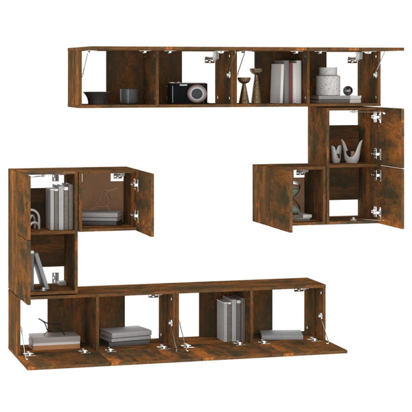 TV-Wandschrank Räuchereiche Holzwerkstoff