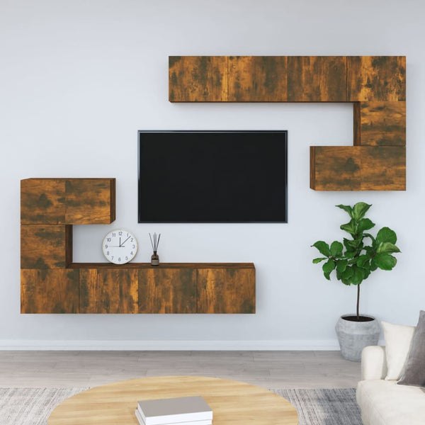 TV-Wandschrank Räuchereiche Holzwerkstoff