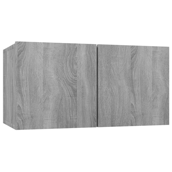 TV-Wandschrank Grau Sonoma Holzwerkstoff