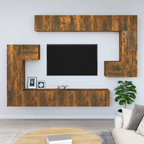 TV-Wandschrank Räuchereiche Holzwerkstoff