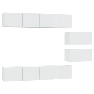 6-tlg. TV-Schrank-Set Weiß Holzwerkstoff