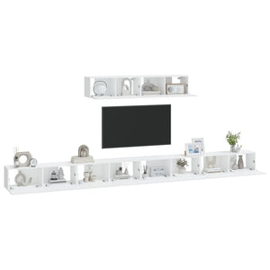 6-tlg. TV-Schrank-Set Weiß Holzwerkstoff
