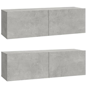 6-tlg. TV-Schrank-Set Betongrau Holzwerkstoff