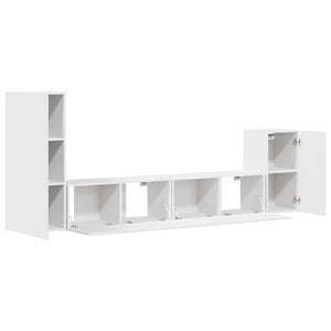 4-tlg. TV-Schrank-Set Weiß Holzwerkstoff