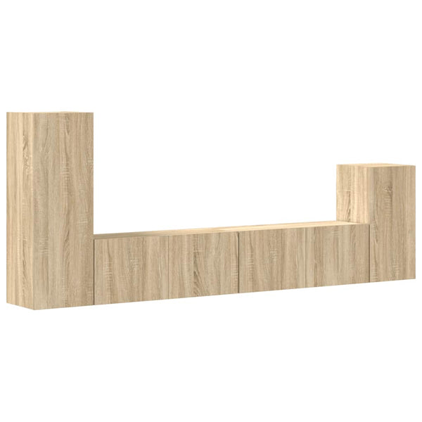 4-tlg. TV-Schrank-Set Sonoma-Eiche Holzwerkstoff