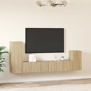 4-tlg. TV-Schrank-Set Sonoma-Eiche Holzwerkstoff