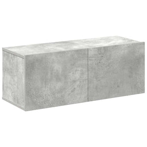 4-tlg. TV-Schrank-Set Betongrau Holzwerkstoff