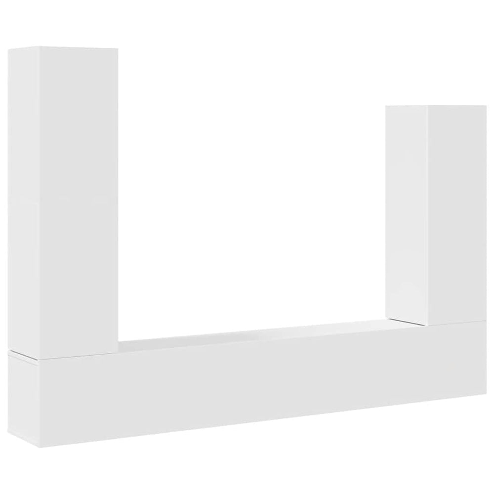 4-tlg. TV-Schrank-Set Weiß Holzwerkstoff