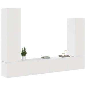 4-tlg. TV-Schrank-Set Weiß Holzwerkstoff