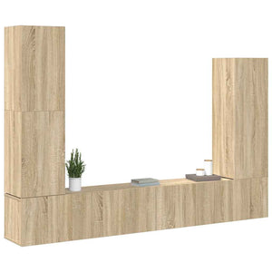 4-tlg. TV-Schrank-Set Sonoma-Eiche Holzwerkstoff