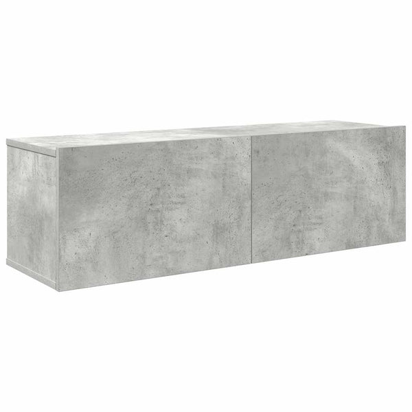 4-tlg. TV-Schrank-Set Betongrau Holzwerkstoff