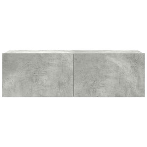 4-tlg. TV-Schrank-Set Betongrau Holzwerkstoff