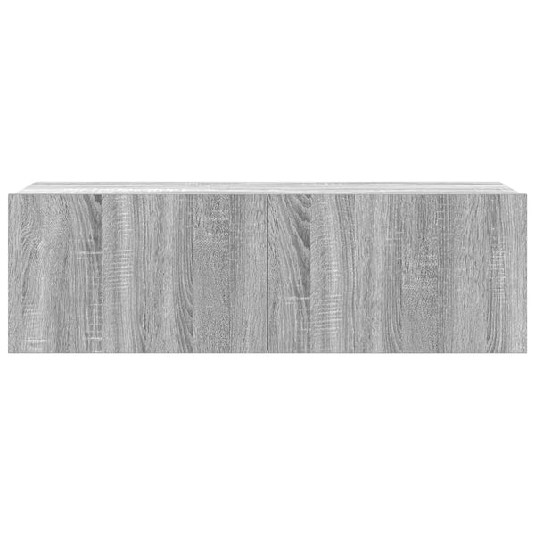 4-tlg. TV-Schrank-Set Grau Sonoma Holzwerkstoff