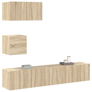 4-tlg. TV-Schrank-Set Sonoma-Eiche Holzwerkstoff