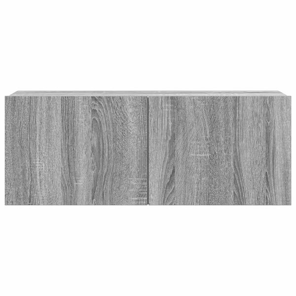 4-tlg. TV-Schrank-Set Grau Sonoma Holzwerkstoff
